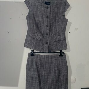 Banana Republic Gray Tweed Suit Size 6